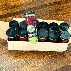 tennis balls 12 cans or 36 balls …most played 1 or 2 times.Perfect for practice